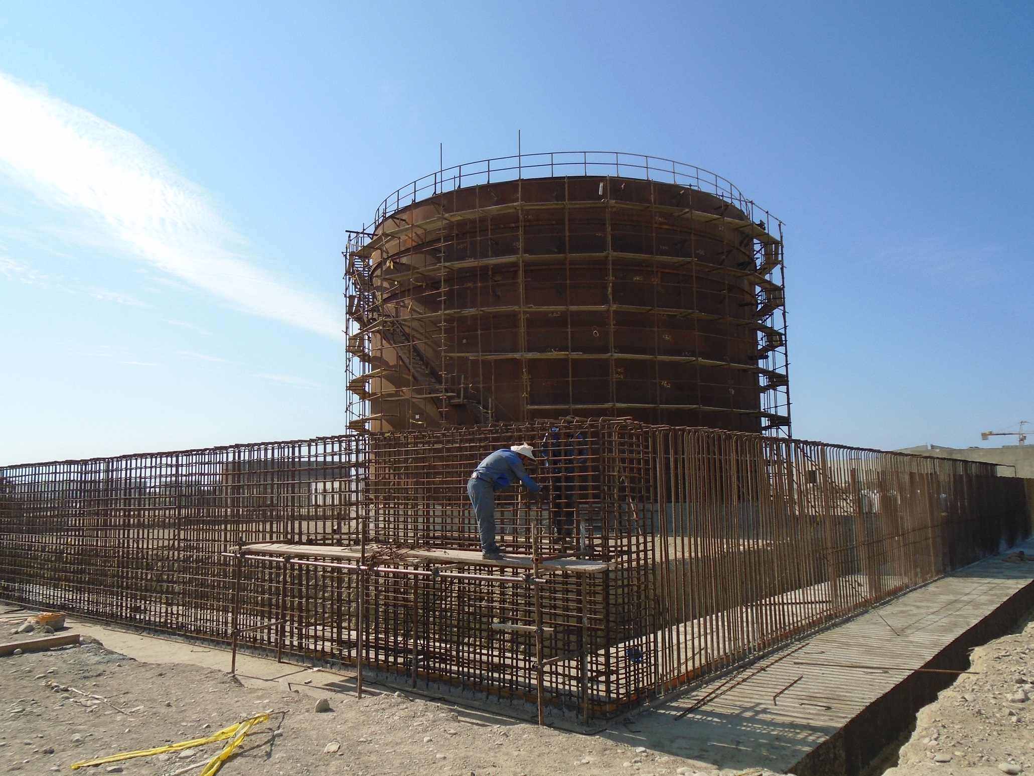 Jask crude oil monthly storage tank;
Jask power plant